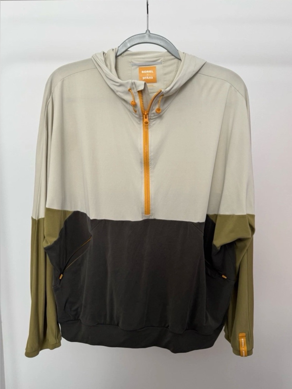 Sorel X Prana Women’s Hoodie Large Quarter‑Zip Outdoor Pullover Rare Super Soft